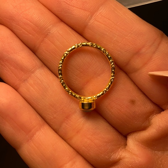 Trezo Lavi Gold & Turquoise Ring and Earring set - Picture 6 of 8